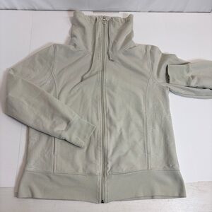 Silverwear New York Embroidered Zip Hoodie Sage Green/oatmeal Floral Sweatshirt